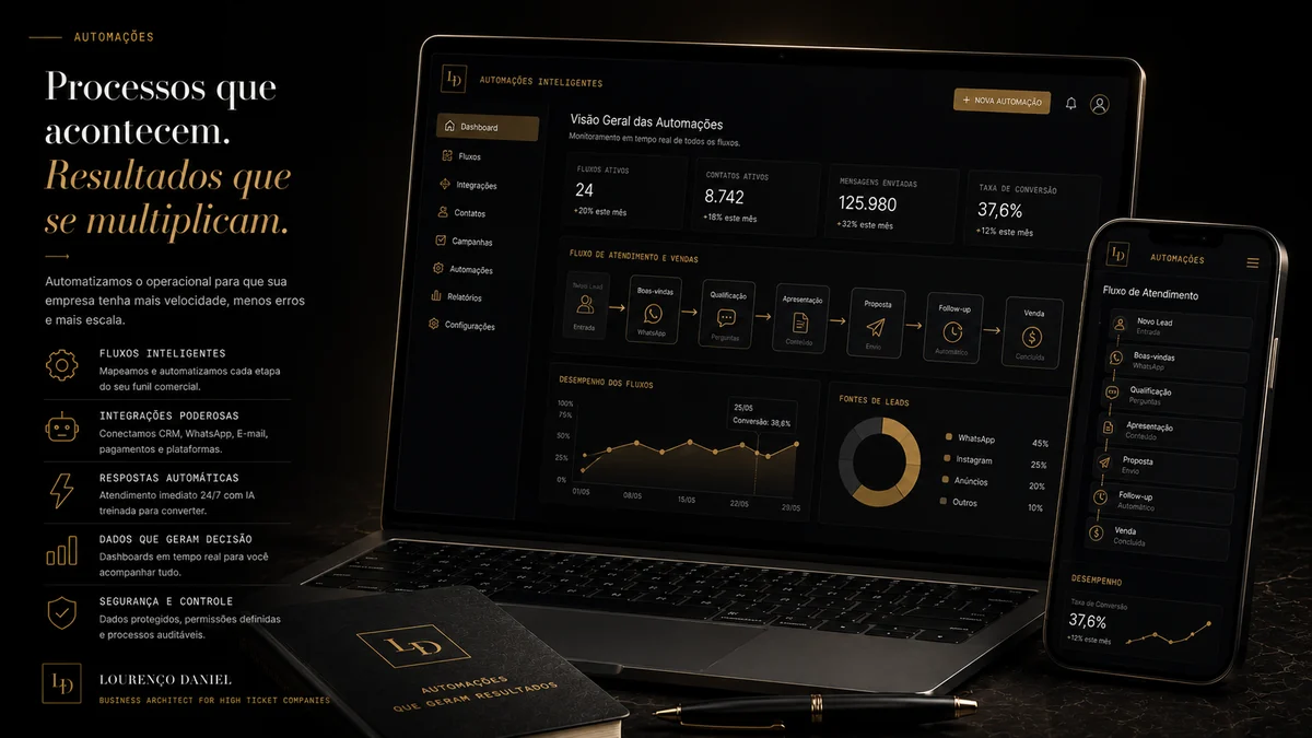 Automações integradas à operação comercial High Ticket